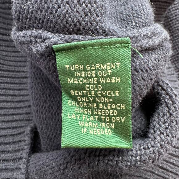 Lauren Ralph Lauren Navy Blue Sweater Size Petite Small Gold Nautical Coastal - Picture 5 of 6